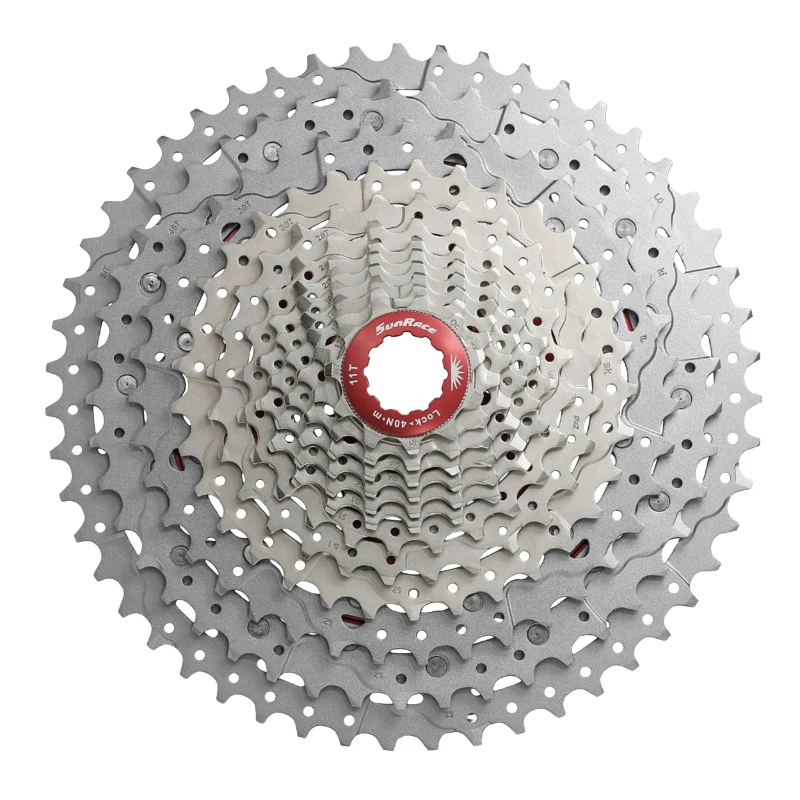Cassette 12V. Sunrace Mz903 11-51 VTT Compatible Shimano Metallic Argent (Livre En Boite) (11-13-15-17-19-21-24-28-33-39-45-51)