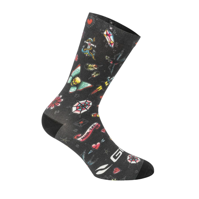 Chaussettes - Socquettes Été Gist Trendy Tattoo Noir 43-47 Ecologique - Hauteur 20 cm (Paire)