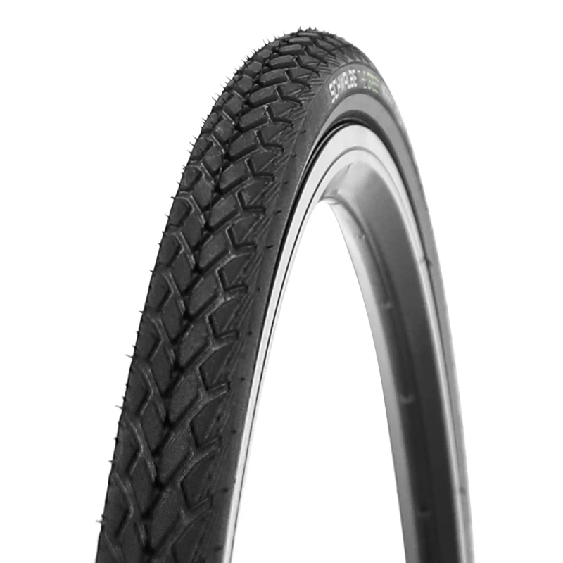 Pneu Route 700 X 25 Schwalbe Marathon Green Noir Tr (25-622) Renfort Greenguard Flanc Reflex Compatible VAE