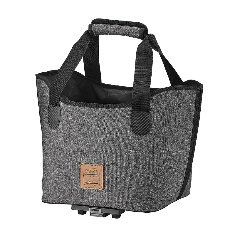 Panier-Sac Avec Poignées Ibera Shopping Mik Grise 17L Fixation Arrière Systeme Mik (24X26.5X26 cm)