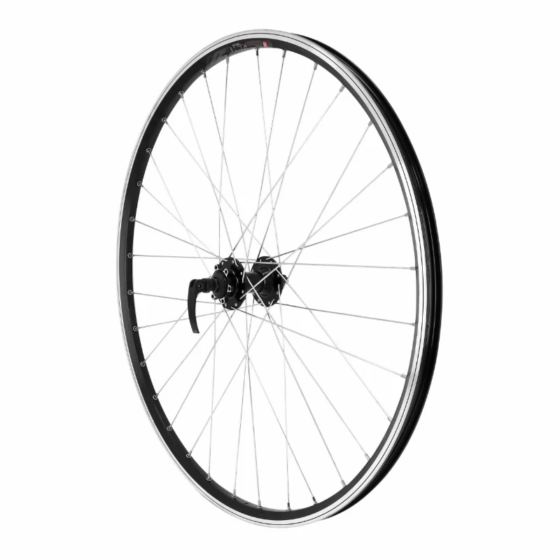 Roue VTC Disque - Patin Blocage 700 X 35 - 28" M260 Avant Noir Moyeu Velox 6 Trous Jante 19C 32 Rayons - Poids Max 130 Kg-