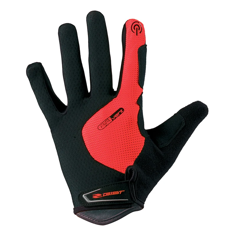 Gants Vélo VTT Long Gist Hero Gel Rouge XXL (Paire Sur Carte) Compatible Ecran Tactile