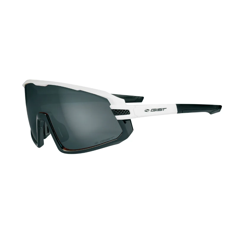 Lunettes Vélo Adulte Gist Next Monture Blanc Verres Photochromiques Qui S'Adaptent Automatiquement A La Luminosite (Verre Cat 1-3)