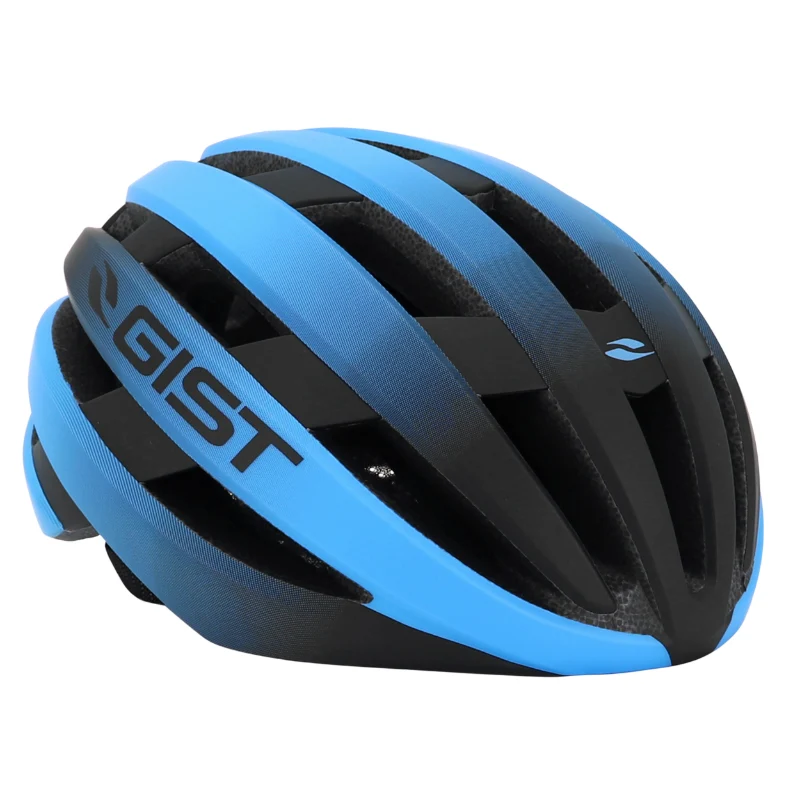 Casque Vélo Adulte Gist Route Revol Bleu-Noir Femme Et Junior Full In-Mold Taille 52-55 Réglage Molette