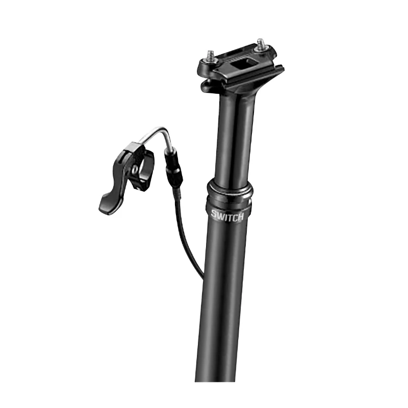 Tige De Selle Gravel Télescopique Switch Sw-50 Alu Noir Diam. 27.2 L400 mm (Réglage Par Câble Interne Débattement 50 mm) Fixation Cintre