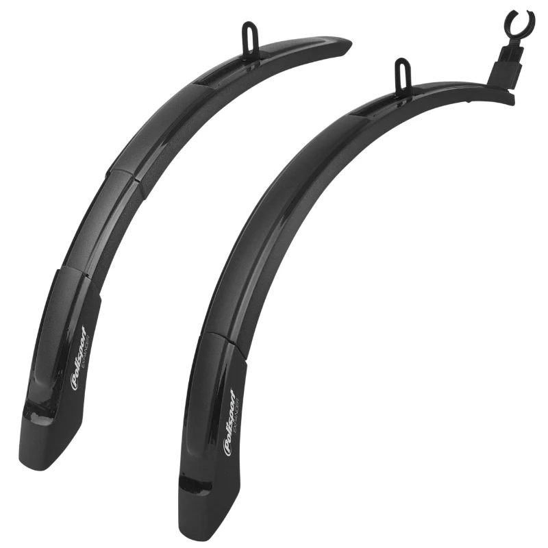 Garde Boue VTT-City Tringles 20-24'' Polisport Expander Noir Largeur 55 mm (Paire) Réglable En Longueur Compatible V-Brake Et Disque