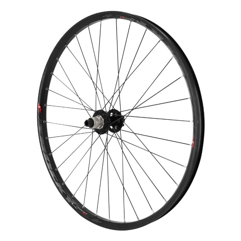Roue VTT Disque 27.5" Trucky 30 Tubeless Ready Arrière Disque 6 Trous Noir Moyeu Velox Corps Sram Xd 12V Axe Traversant 12-142 Compatible VAE - All Terrain Jante 30C 32 Rayons -Poids Max 250 Kg-