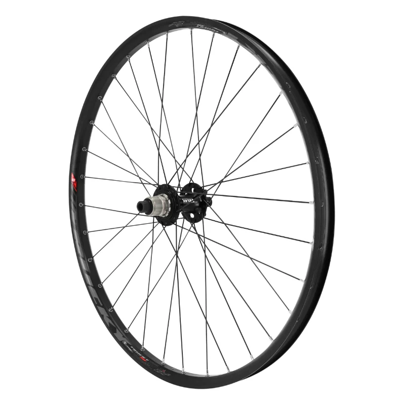 Roue VTT Disque 27.5" Trucky 30 Boost Tubeless Ready Arrière Disque 6 Trous Noir Moyeu Sram Xd 12V Axe Traversant 12-148 Compatible VAE - All Terrain Jante 30C 32 Rayons