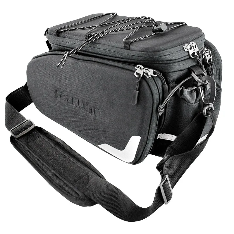 Sacoche Arrière Vélo Racktime Odin 2.0 Noir Fixation Porte Bagage (L 37 cm X L 24 cm X H 24 cm) - Compatible Systeme Racktime Snapit 2.0 (Avec Sacoches Laterale Rabatables) Monte Chez Scott