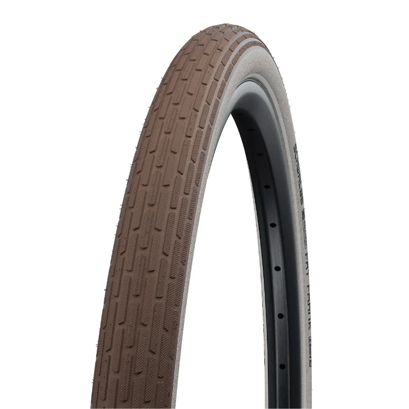 Pneu VTT Urbain 26 X 2.35 Schwalbe Fat Frank Marron Flanc Beige Reflex Tr (60-559) Renfort K-Guard (Twin Skin)