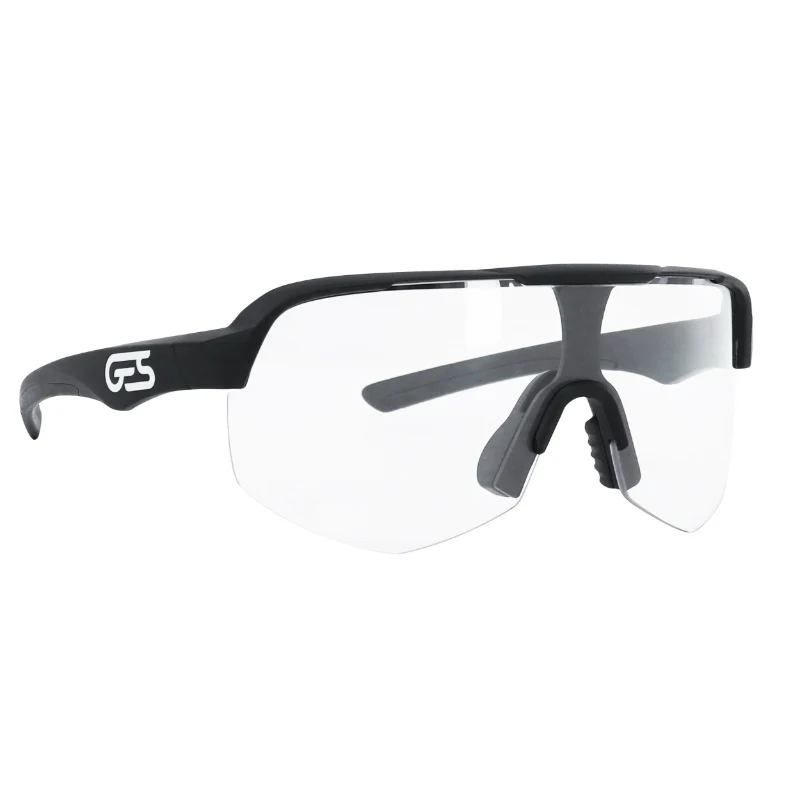 Lunettes Vélo Adulte Ges Alpha Photochromic Monture Noir (Verres Qui S'Adaptent Automatiquement A La Luminosite) - Indice 0 À 3