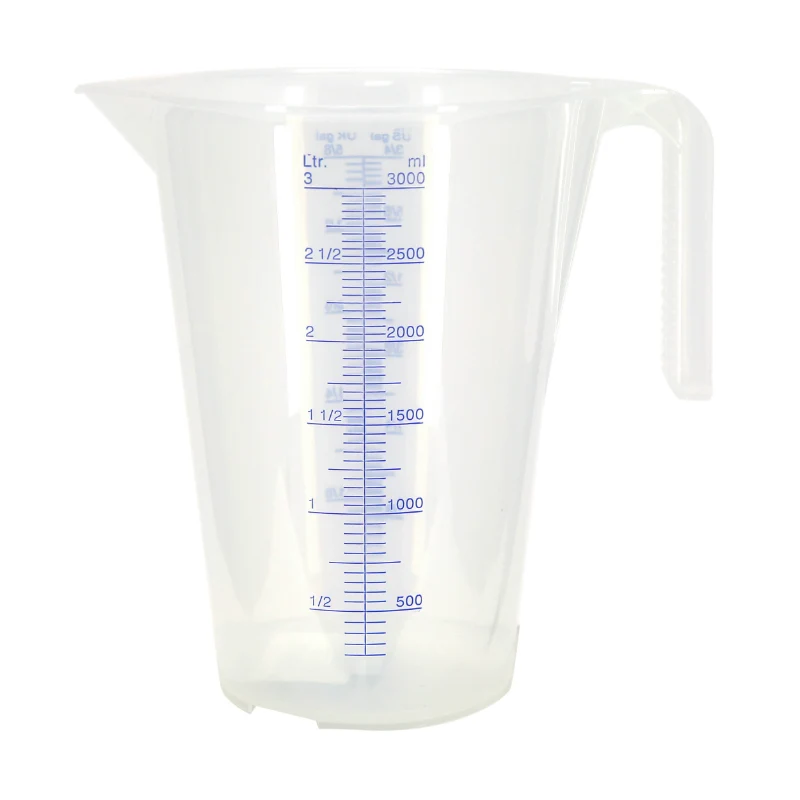 Doseur-Broc Pressol En Polypropylene Gradue Transparent 3L (Vendu A L'Unite)