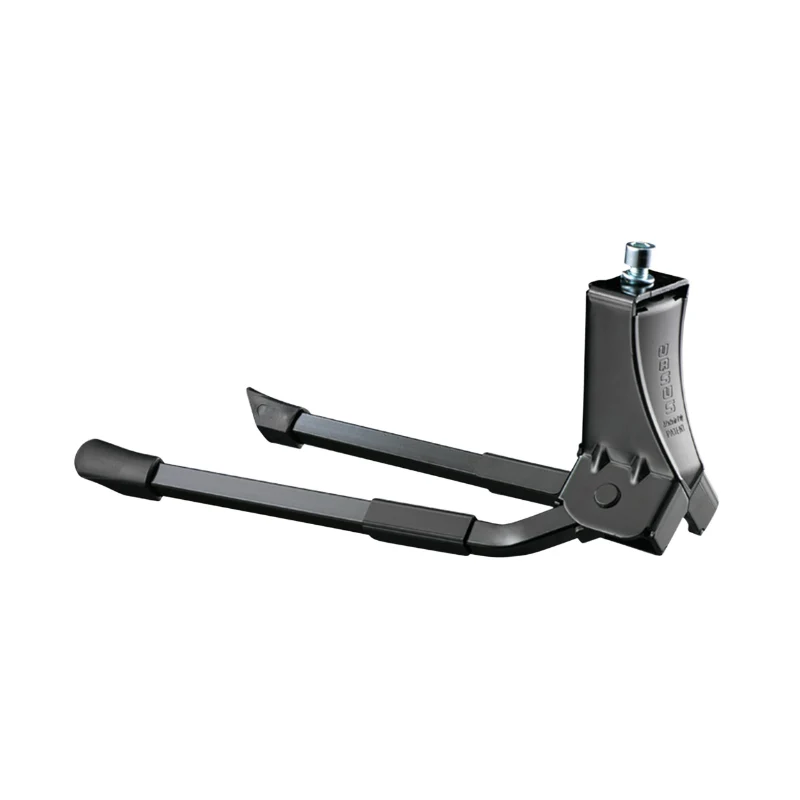 Béquille Vélo Double Centrale Ursus Hooper Foot 28"-700C Pliable Alu Noir (300 mm) - Supporte Poids 50Kgs (Livre Sur Carte)