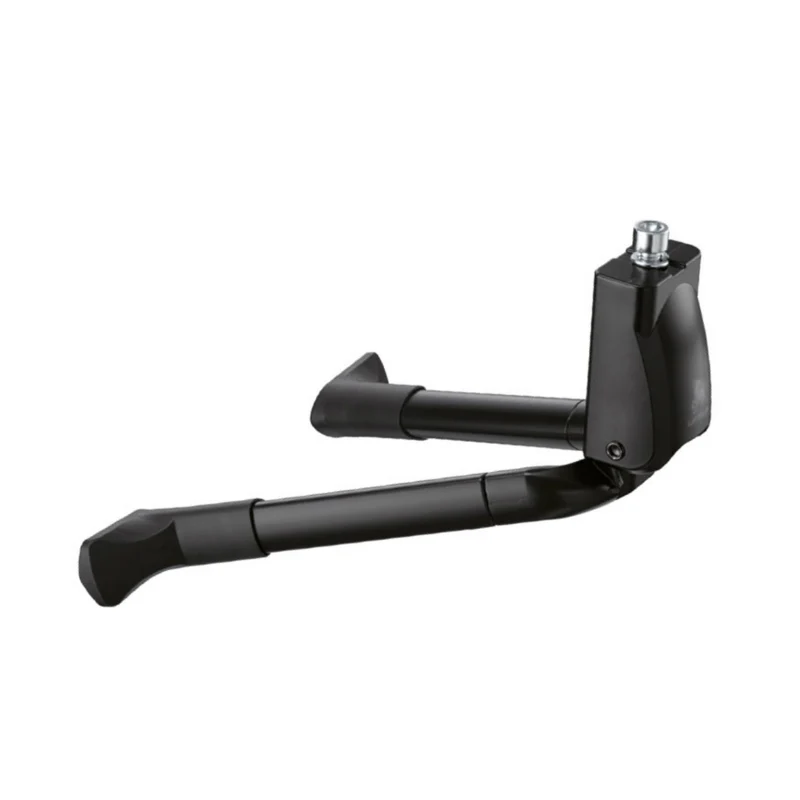 Béquille Vélo Double Centrale Ursus Big Foot 28"-700 Pliable Alu Noir (300 mm) - Supporte Poids 50Kgs (Livre Sur Carte)