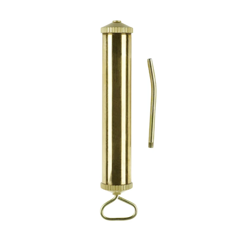 Seringue Huile-Carburant-Liquide De Refroidissement-Lave Glace Pressol Laiton Poli Couvercles Zinc 500Ml Avec Canne D'Apiration Rigide Et Coudé (Vendu A L'Unite)