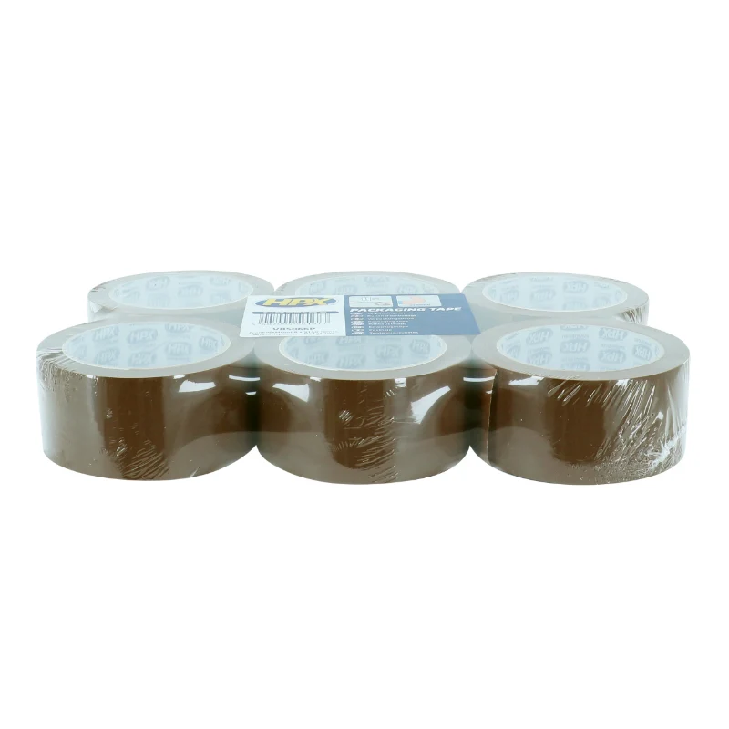 Ruban Adhesif Hpx Emballage Brun 50 mm X 66 M (Pack De 6 Rouleaux)