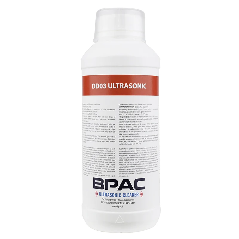 Detergent Nettoyeur-Bac Ultrasons Professionnel Dd03 1L (Degraisse + Desoxyde - Produit Surpuissant) (A Diluer 2 A 5%)