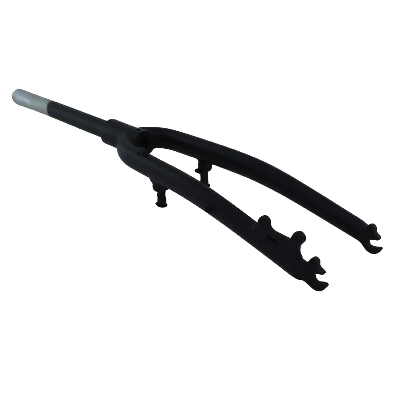 Fourche VTC 700X35 Rigide Alu Noir Compatible V-Brake-Disque Pivot Lisse 1''1-8-28,6 Extérieur 280 mm (Avec Rehausse Pivot 40 mm Pour Remplacer Une Fourche Suspendu)