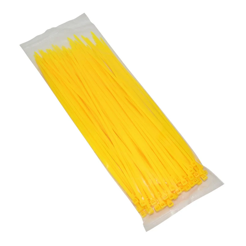 Collier De Serrage Nylon Type Rilsan 3,6X250 mm Jaune Fluo (Vendu Par 100) -P2R-