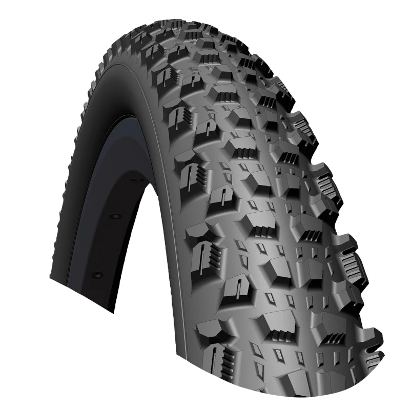 Pneu VTT 27.5 X 2.45 Rubena Kratos Noir Tubeless Ready Ts (62-584) Compatible VAE - Terrain Sec Et Rocailleux, Traction Maximale