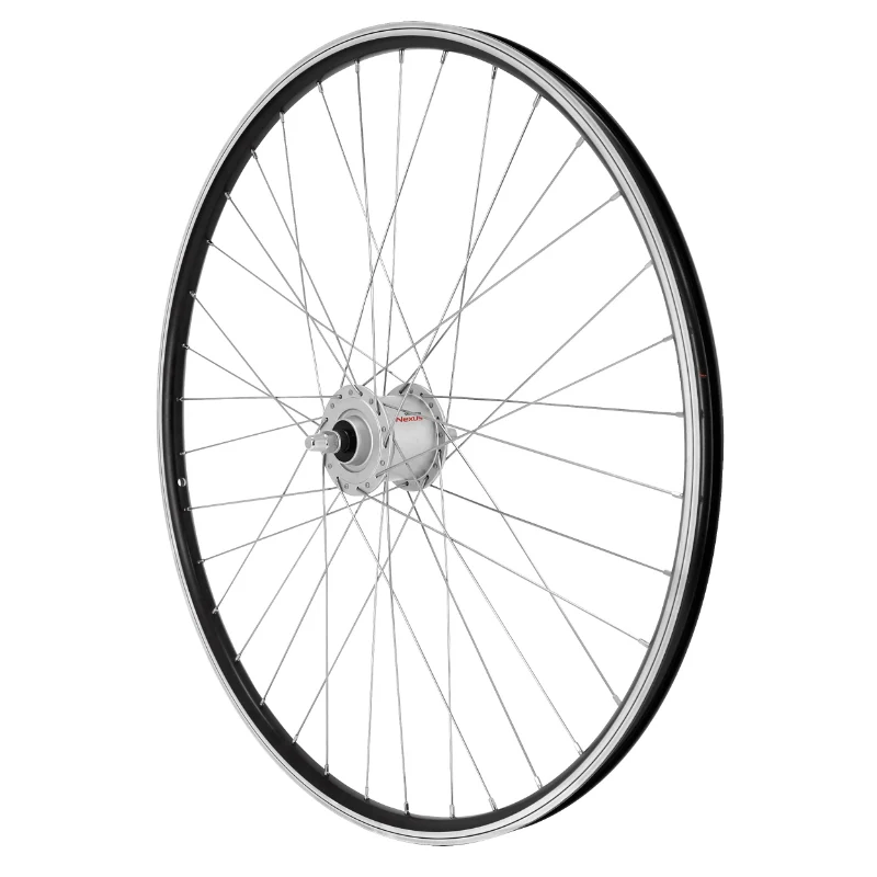 Roue VTC Patin 700 X 35 - 28" Er10 Noir Avant Moyeu Écrou Shimano Argent Dynamo 6 Volt-3W (Éclairage Avant Et Arrière) Jante 19C