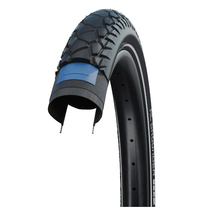Pneu VTT Suv - VAE 27.5 X 2.35 Schwalbe Al Grounder Addix Performance Noir Tr (60-584) Double Defense Flanc Reflex Homologué VAE E50