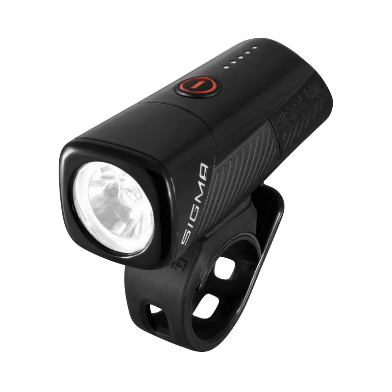 Éclairage Vélo - Trottinette Usb Avant Sigma Buster 400 Lumen Visibilite 120M (Autonomie 2H À 9H Jusqu'A 30H Mode Flash) Batterie Iion - Fixation Cintre