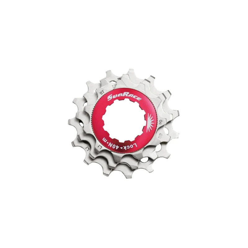 Kit 3 Pignons Sunrace Pour Cassette 12V. 11-13-15 Metallic Argent Avec Econtre Écrou Blocage