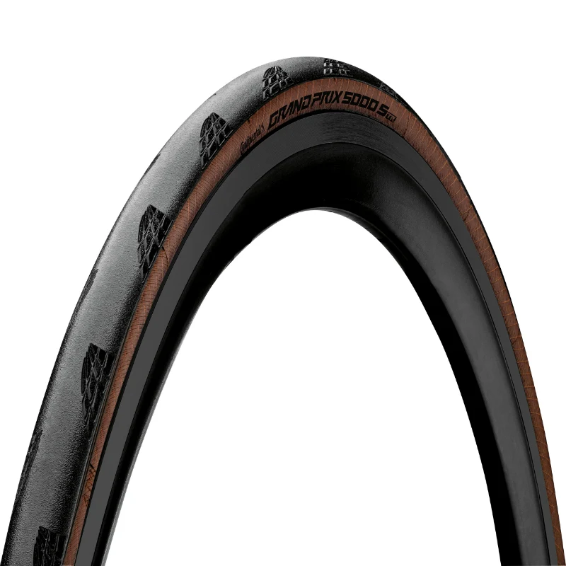 Pneu Route 700 X 28 Continental Grand Prix 5000S Tubeless Ready Noir Flanc Marron Ts (28-622) -Gp5000 Str- Compatible Technologie Sans Crochet Pour Giant - Zipp