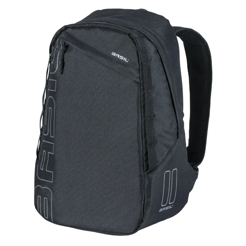 Sacoche Arrière Vélo Laterale Sac A Dos Basil Flex Backpack Noir 17L Fixation Hook Sur Porte Bagage