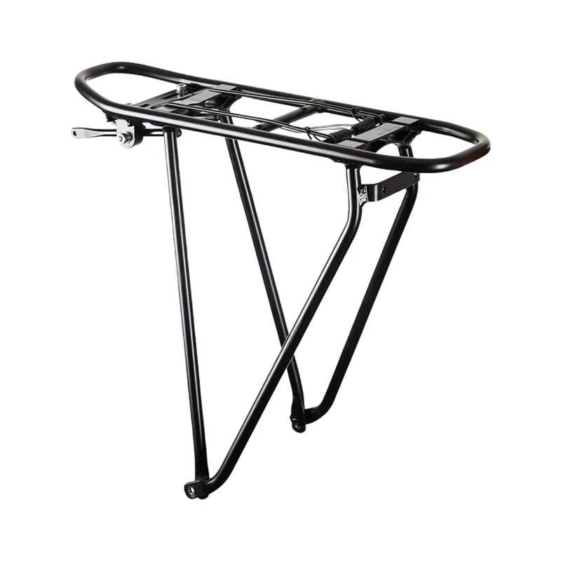 Porte Bagage Vélo Arrière A Tringles Racktime Eco Noir 28" Compatible Systeme Racktime -Poids Maxi 25 Kg- Avec Pince Ressort
