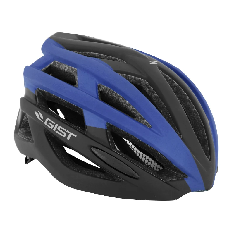 Casque Vélo Adulte Gist Route Planet Noir-Bleu Mat In-Mold Taille 58-62 Réglage Molette 212 G