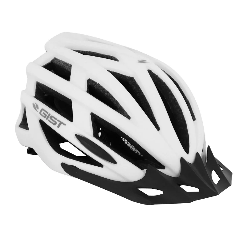 Casque Vélo Adulte Gist E-Bike Planet One Plus Urban Blanc Mat In-Mold Taille 52-58 Réglage Molette 212 G - Éclairage Intégré