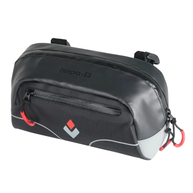Sacoche De Cintre Hapo.G Cyclindre Noir Fixation Velcros 2L (L25 X L13.5 X H10)