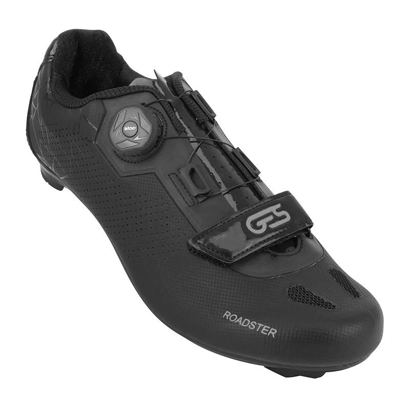 Chaussure Route Ges Roadster2 Noir T46 Fixation Microclip Atop-Velcro Compatible Look-Shimano (Paire)