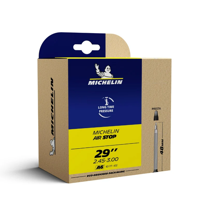 Chambre A Air Vélo 29 X 2.45-3.00 Michelin A6 Valve Presta 48 mm