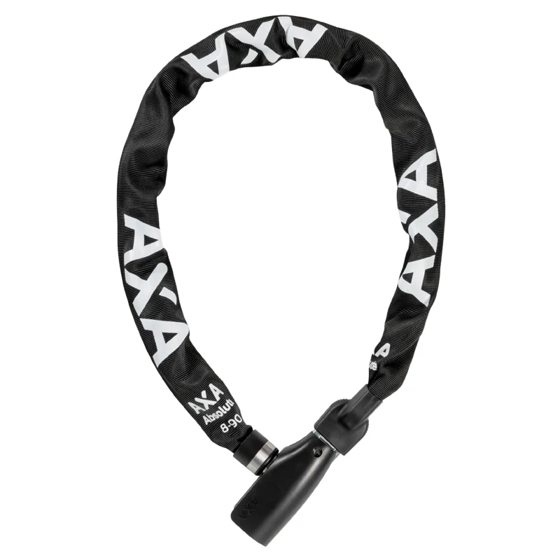 Antivol Vélo Chaîne A Clé Axa Absolute Diam 8 mm L0.90M Noir - Niveau Protection Eleve Pour Vélo Électrique - Sécurité Niveau 9-15