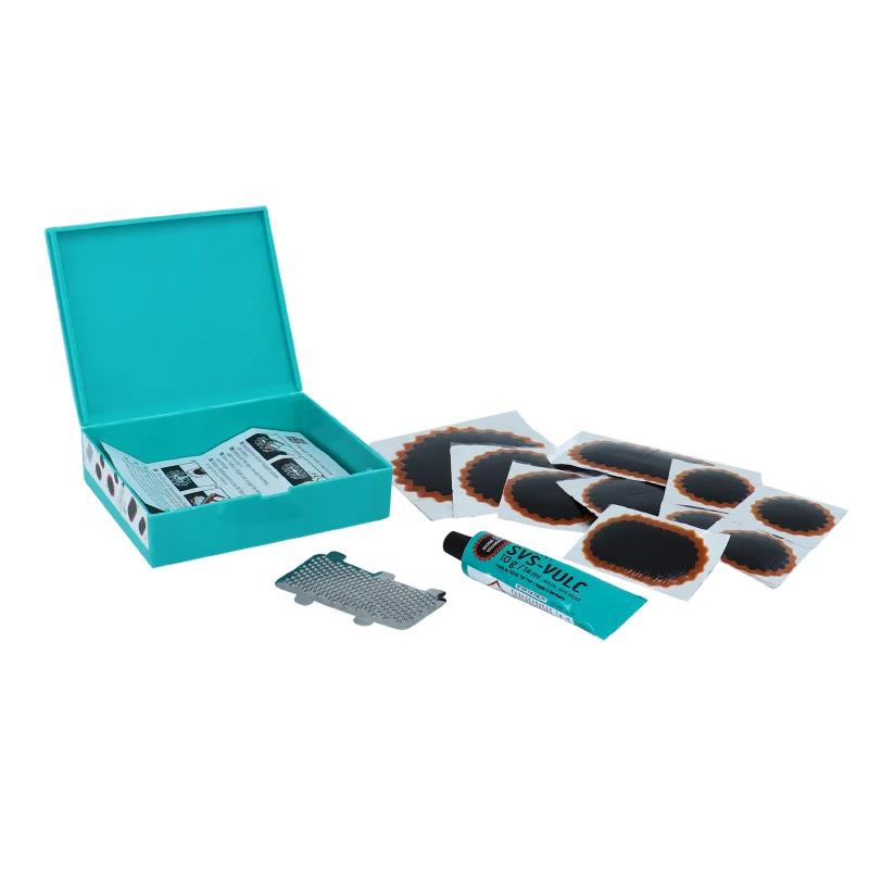 Kit Réparation Chambre A Air Tip Top Tt12 Voiture Boite (4 Pcs 37 mm + 2 Pcs 45 mm + 1 Pc 54 mm + 1 Pc 75 mm + 1Pc 74X37 mm + Colle 10G + Papier Ponce) Avec Notice (506 0519)