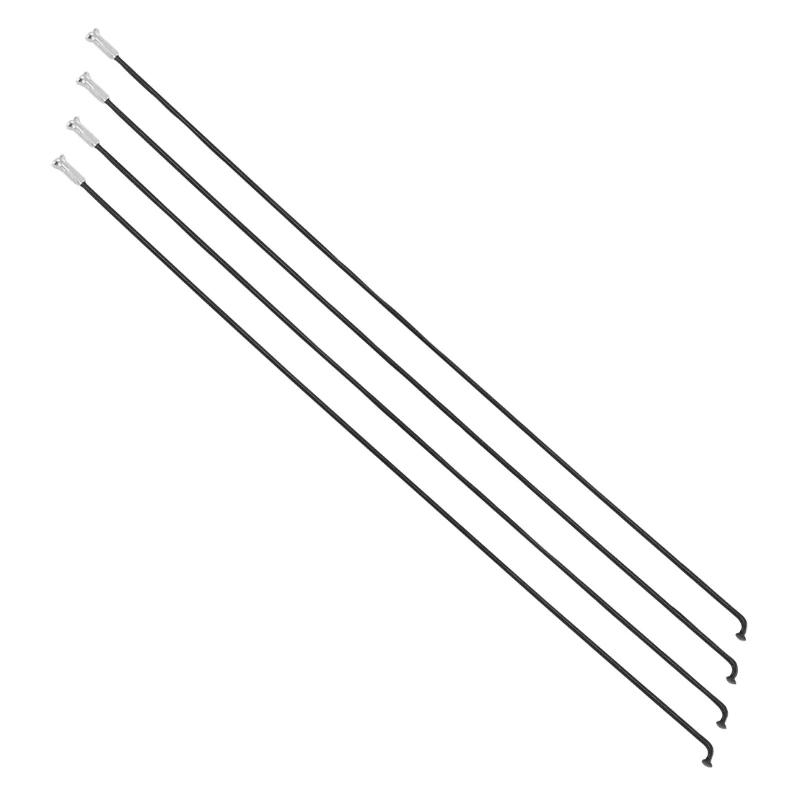 Rayon Renforcé INOX Noir 2,0 mm Avec Tête Coudée En 2,3 mm L 290 mm Sapim Avec Écrou (Vendu Par 4)