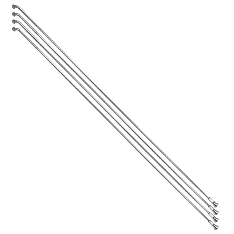 Rayon Renforcé INOX Argent 2,0 mm Avec Tête Coudée En 2,3 mm L 165 mm Avec Écrou (Vendu Par 4)
