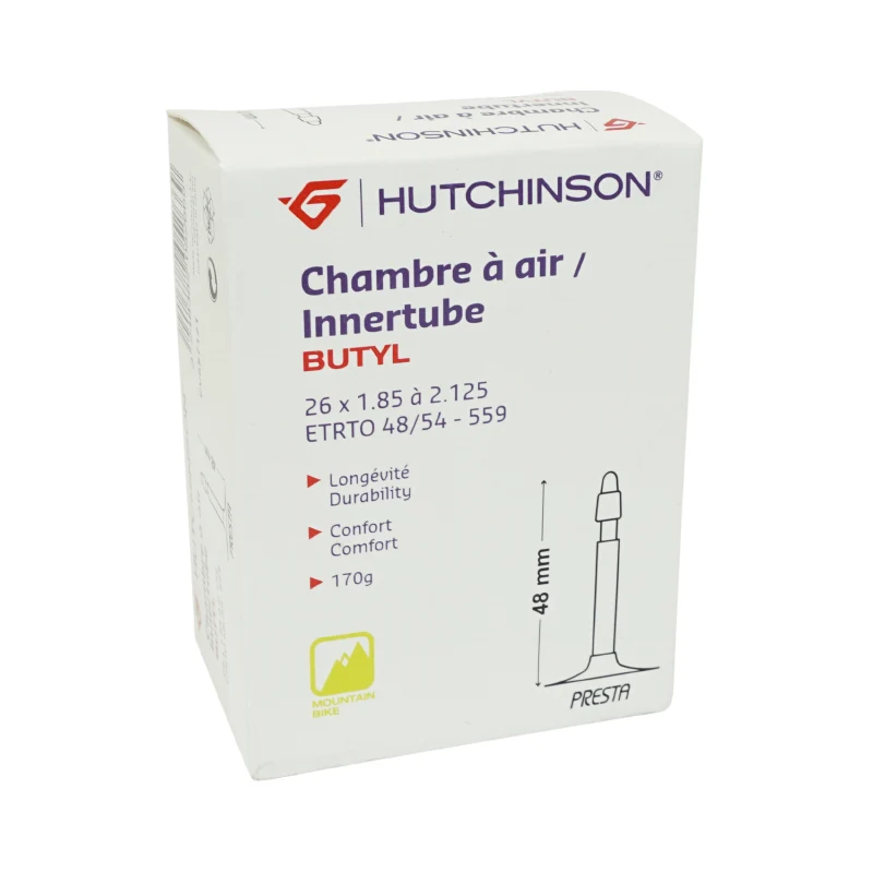 Chambre A Air Vélo 26 X 1.85-2.125 Hutchinson Valve Presta 48 mm (Offre Spéciale)