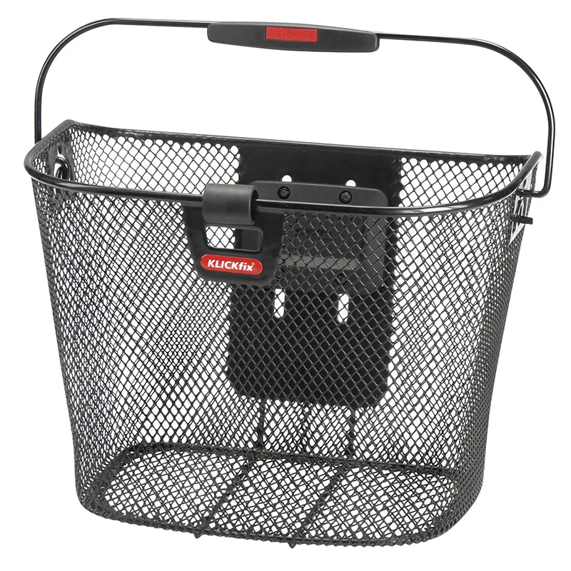 Panier Avant Acier Nid Abeille Klickfix 16L Avec Anse Fixation Sur Cintre Et Clip Pour Éclairage (36X26X25 cm) Avec Platine Plastique (Livre Sans Fixation)