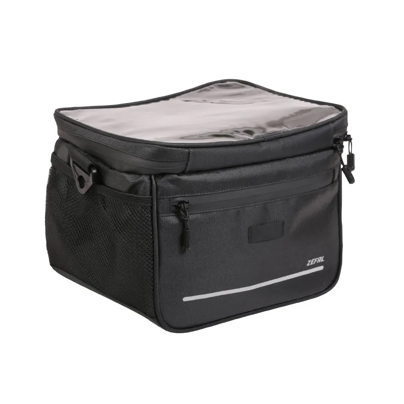 Sacoche De Cintre-Guidon Vélo Zefal Bag Noir Fixation Clip (230X180X175 mm - 7L) - Entraxe Fixation 60 mm Intérieur