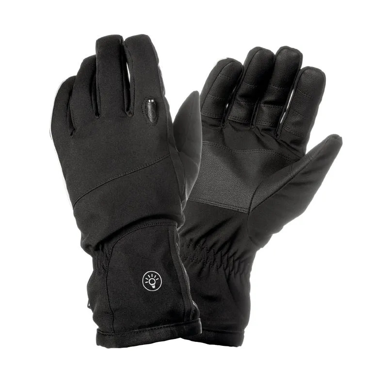 Gants Vélo City Long Tucano Lux Noir Taille M Avec Éclairage LED Usb Intégré (Paire Sur Carte)
