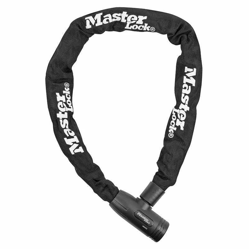 Antivol Vélo - Trottinette Chaîne A Clé Masterlock Acier Diam 8 mm Longueur 90 cm Noir - Livre Avec 2 Clés - Niveau Sécurité 8