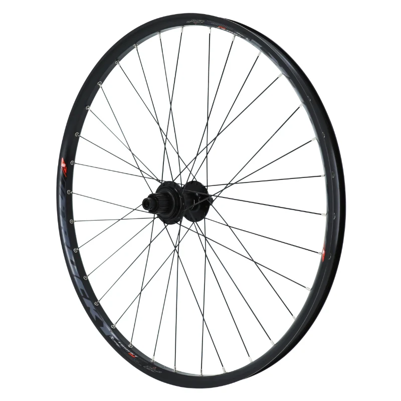Roue VTT Disque 27.5" Trucky 30 Boost Tubeless Ready Arrière Centerlock Noir Moyeu Shimano Tc500 Cassette Microspline 12V Axe Traversant 12-148 Jante 30C 32 Rayons