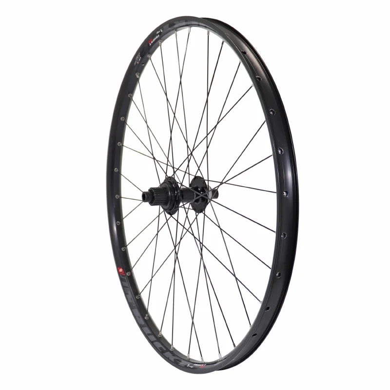 Roue VTT Disque 29" Trucky 30 Boost Tubeless Ready Arrière Centerlock Noir Moyeu Shimano Tc500 Cassette Microspline 12V Axe Traversant 12-148 Jante 30C 32 Rayons