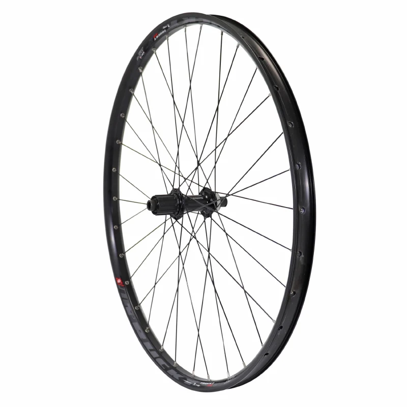 Roue VTT Disque 29" Trucky 30 Boost Tubeless Ready Arrière Centerlock Noir Moyeu Shimano Tc500 11-10V Axe Traversant 12-148 Jante 30C 32 Rayons