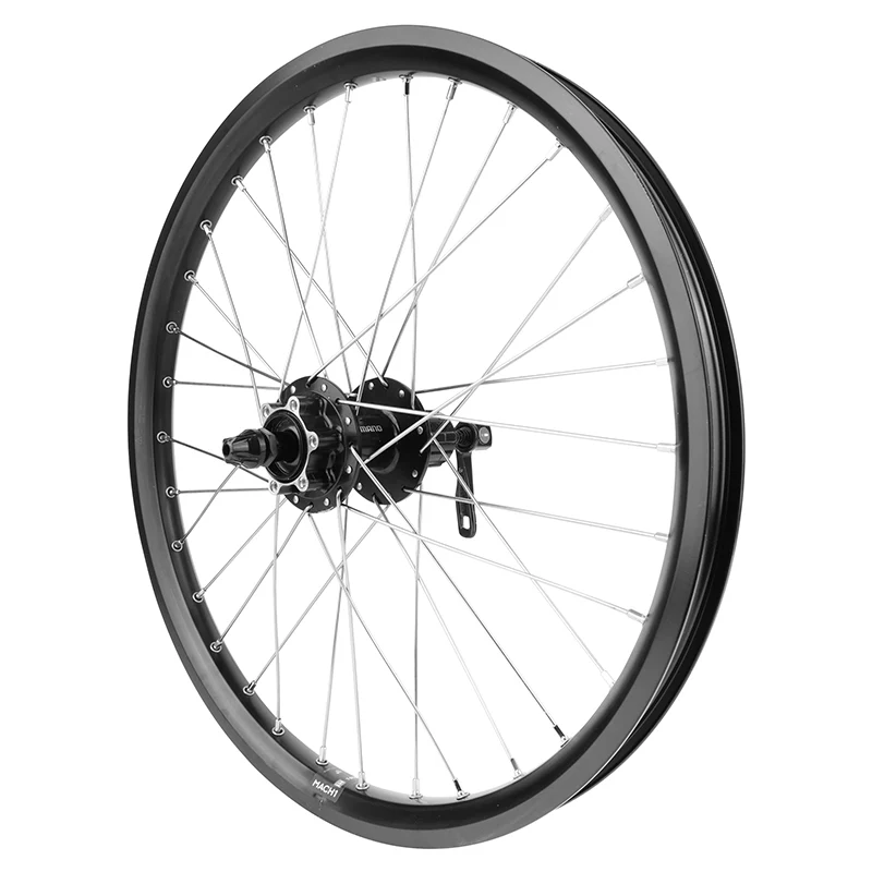 Roue VTT - Cargo - VAE - E-Bike - Longtail Disque Blocage 20" Kargo L Arrière Noir Moyeu Shimano M475 6 Trous Cassette 11-10-9V (Renforcé) Jante 25C 32 Rayons INOX -Poids Max 225 Kg-