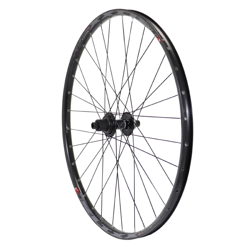Roue VTT Disque 29" Klixx Boost Tubeless Ready Arrière Noir Moyeu Centerlock Shimano Mt510 12V Microspline Axe Traversant 12-148 - Jante 23C 32 Rayons All Mountain